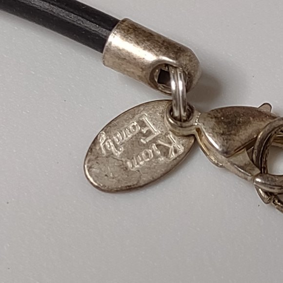 Black And Silver Tone Rectangular Pendant Necklace 19.75 Inches Long - Picture 7 of 12